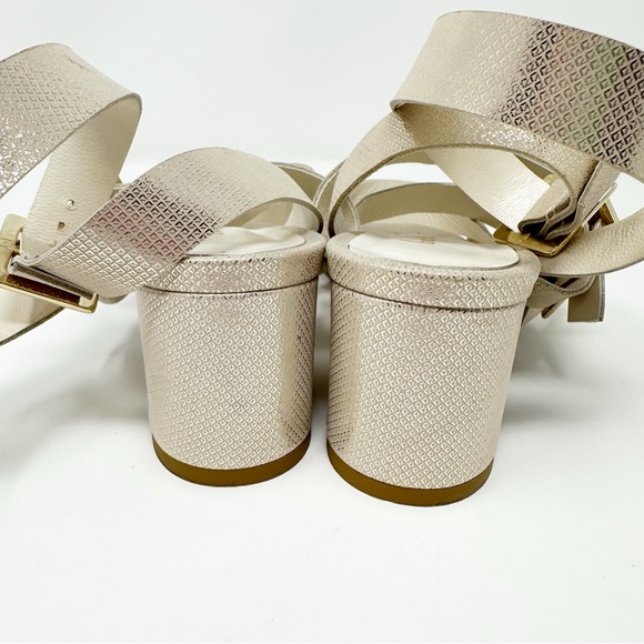 BETTYE MULLER GOLD METALLIC ANKLE STRAP‎ SANDALS 38 - Picture 10 of 11